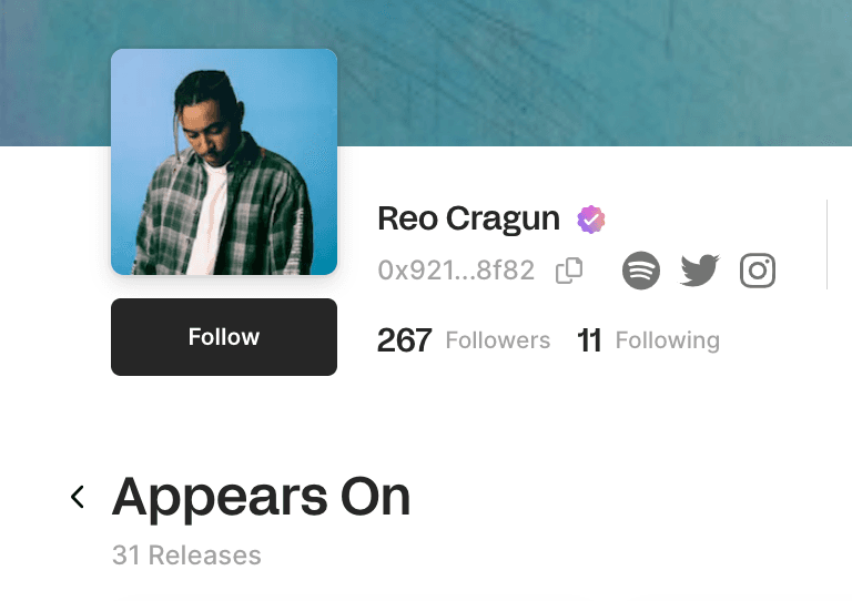 Reo featured on 31 Releases on Sound